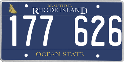 RI license plate 177626