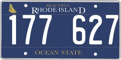 RI license plate 177627