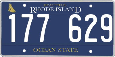 RI license plate 177629