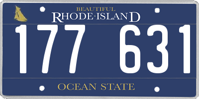 RI license plate 177631