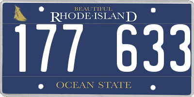 RI license plate 177633
