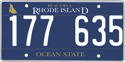 RI license plate 177635