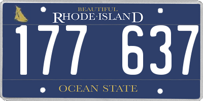 RI license plate 177637