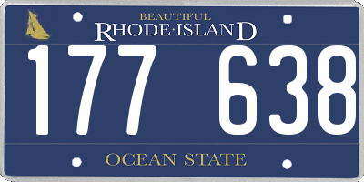 RI license plate 177638