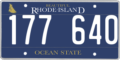 RI license plate 177640