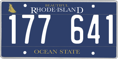 RI license plate 177641