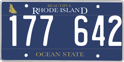 RI license plate 177642