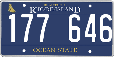 RI license plate 177646