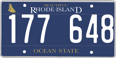 RI license plate 177648