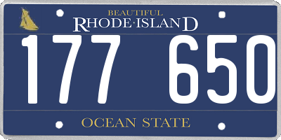 RI license plate 177650