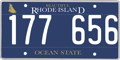 RI license plate 177656