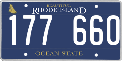 RI license plate 177660