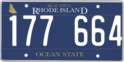 RI license plate 177664