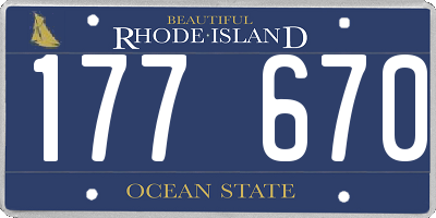 RI license plate 177670