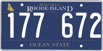 RI license plate 177672
