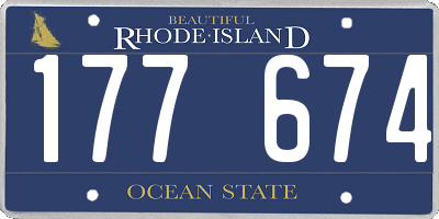 RI license plate 177674