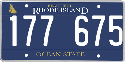 RI license plate 177675