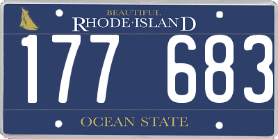 RI license plate 177683