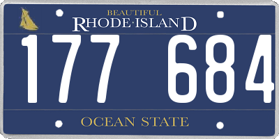 RI license plate 177684