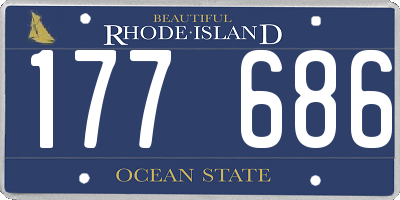 RI license plate 177686