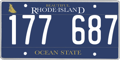RI license plate 177687
