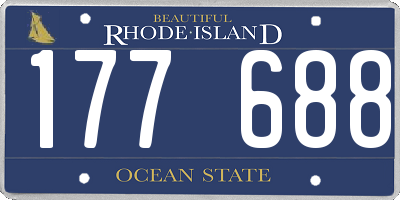 RI license plate 177688