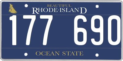 RI license plate 177690