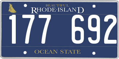 RI license plate 177692