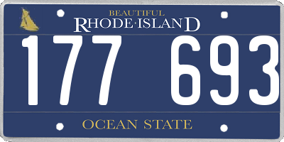 RI license plate 177693