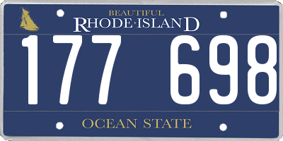 RI license plate 177698