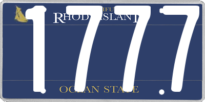 RI license plate 1777