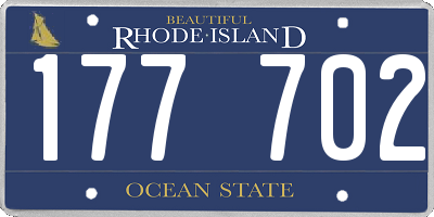 RI license plate 177702