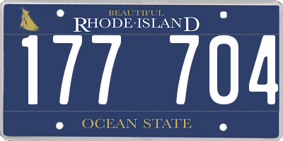 RI license plate 177704