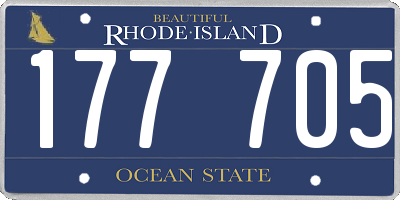 RI license plate 177705