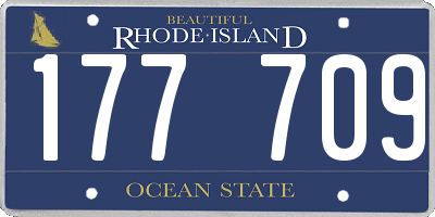RI license plate 177709