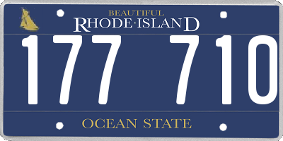 RI license plate 177710