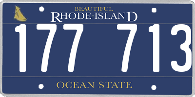RI license plate 177713