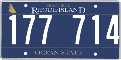 RI license plate 177714