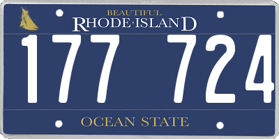 RI license plate 177724