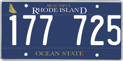 RI license plate 177725
