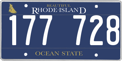 RI license plate 177728