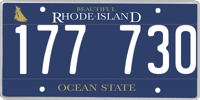 RI license plate 177730