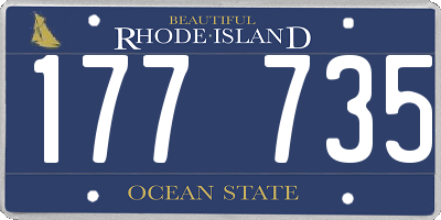 RI license plate 177735