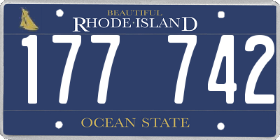 RI license plate 177742