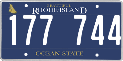 RI license plate 177744