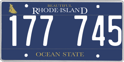 RI license plate 177745