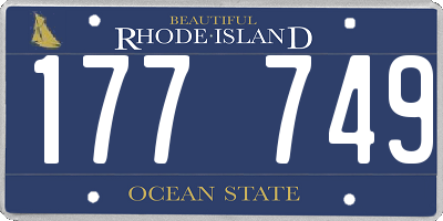 RI license plate 177749