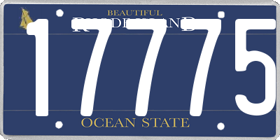 RI license plate 17775