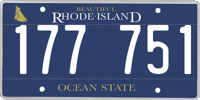 RI license plate 177751