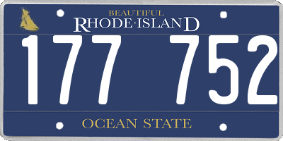 RI license plate 177752